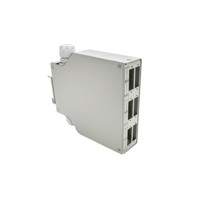 caja terminal de la fibra óptica de Dinrail del metal 6-Port del carril aumentable del dinar