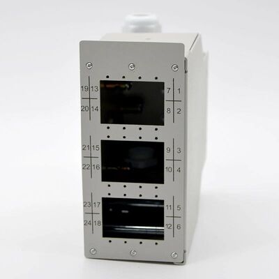 La caja terminal del carril del estruendo de la fibra óptica lamina el acero 12 24core portuarios a 48Core