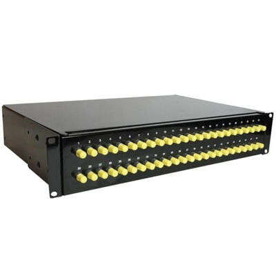 19" soporte de estante del panel de remiendo de fibra 2U fijó el tipo 48 adaptador de la base FC