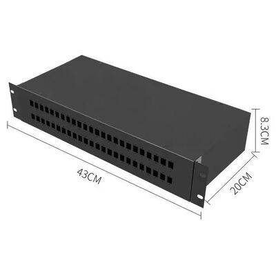 El panel de distribución fijado de la fibra óptica de ODF 2U atormenta el panel de remiendo montado