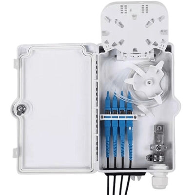 SC UPC SX SM IP66 blanco de la caja terminal de la fibra óptica 4Port para la telecomunicación