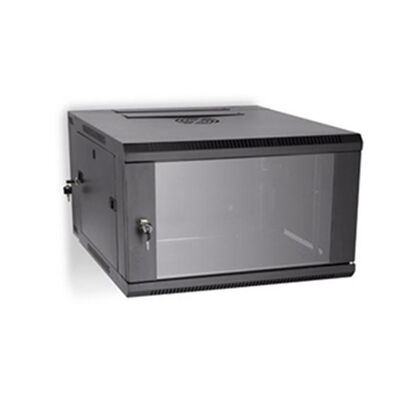 Puerta de cristal 6U del gabinete 1.2m m del estante del soporte de la pared del estante del servidor del chasis