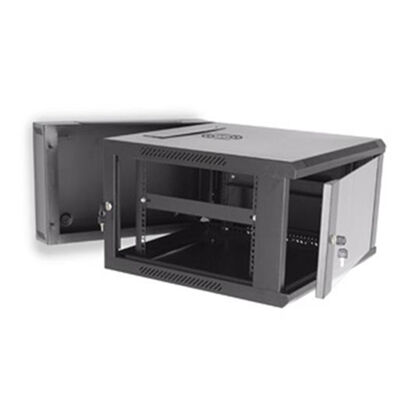 Puerta de cristal 6U del gabinete 1.2m m del estante del soporte de la pared del estante del servidor del chasis