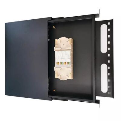 El panel de remiendo de la fibra óptica del soporte de estante 1U ventiló 19 base de la pulgada ODF 24
