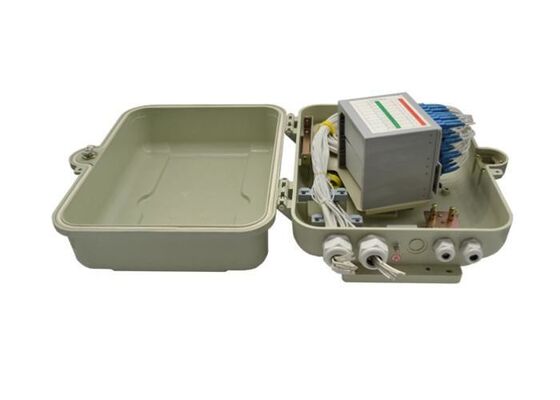 Soporte de la pared de la caja de distribución del divisor de SMC FTTH LGX o soporte de poste gris claro