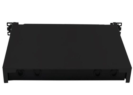 El panel de remiendo negro de la caja FC de la terminación de la fibra del soporte de estante ODF 24Core