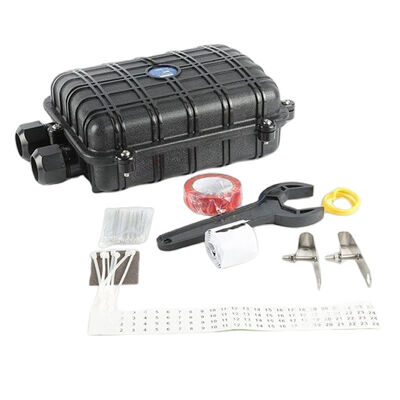 Caja común horizontal/en línea del recinto del empalme de la fibra de la prenda impermeable de la caja del cierre