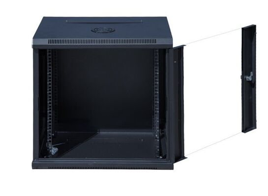 estante de cristal de la pulgada 600x450 del recinto 19 del gabinete del servidor de red del soporte de la pared de la puerta 12U
