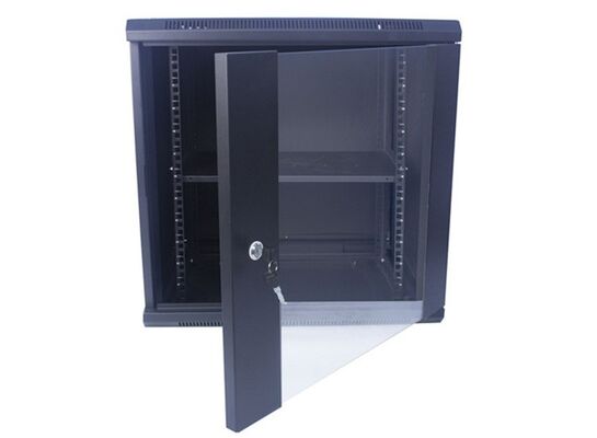 estante de cristal de la pulgada 600x450 del recinto 19 del gabinete del servidor de red del soporte de la pared de la puerta 12U