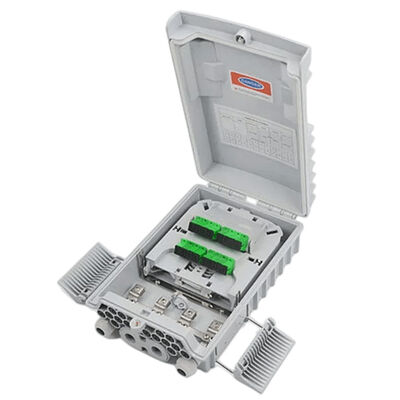 Divisor gris claro del PLC 1x8 de la caja del divisor de la fibra óptica del SM/del milímetro
