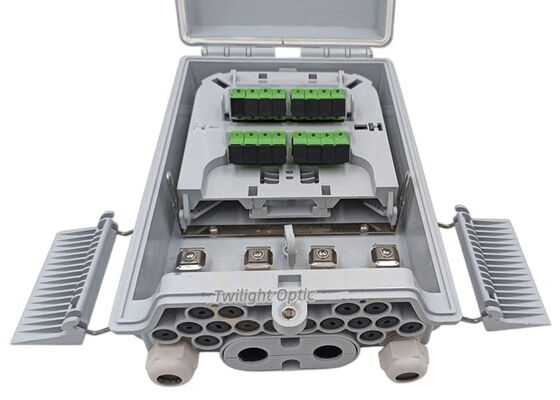 Divisor gris claro del PLC 1x8 de la caja del divisor de la fibra óptica del SM/del milímetro