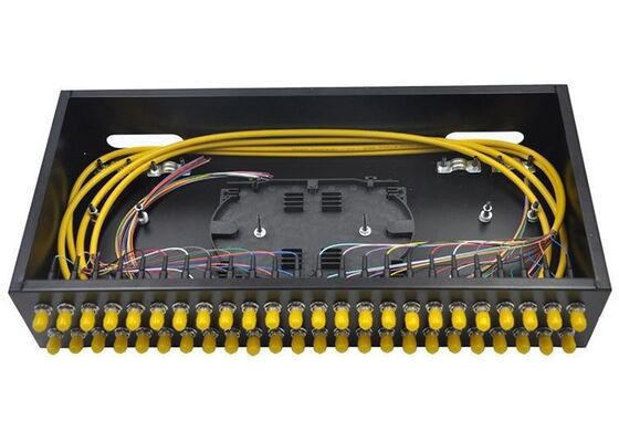 Adaptador fijo del St Upc del panel de remiendo de la base del recinto 12 del soporte de estante de la fibra óptica 1U
