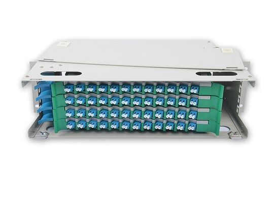 El panel de remiendo portuario de la fibra óptica de Singemode 48 ópticos de la unidad de la distribución de ODF LC