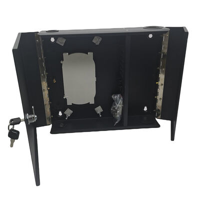 12/24/48 recinto óptico de la fibra del soporte de la pared del negro de los corazones 2door con los carretes y las placas de adaptador