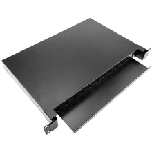 Patch Panel de Fibra Óptica Negro de 48 Núcleos 430x200x46mm