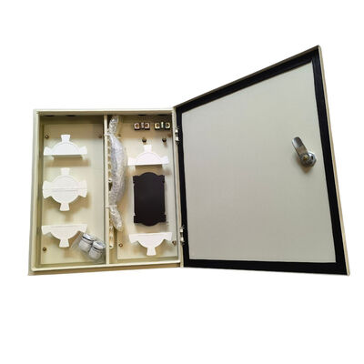 Panel de montaje en pared de 48 puertos IP68 Protección 144 Fibras Capacidad máxima Color negro