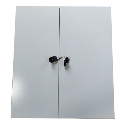 Montado en la pared 72 fibras ópticas marco de distribución de metal doble puerta doble cerraduras