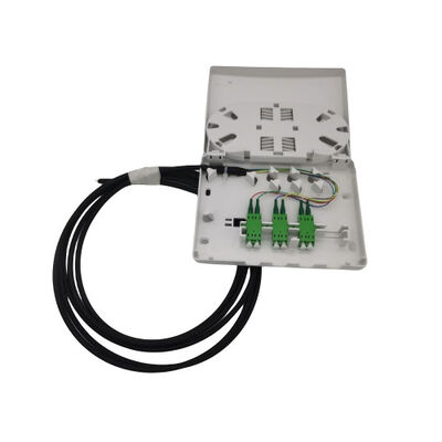 Cajas de terminación de fibra negra Diseño cuadrado 6 puertos disponibles