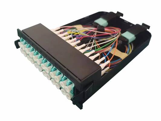 12 núcleos MPO-LC MTP-LC SM OM3 OM4 Om5 casetes de escape módulos de plástico