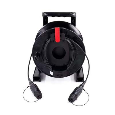 Carrete de Fibra Óptica Táctica FTTA con Conector de Haz Expandido AARC HXB11 HXB13 HXB15 SM 2 4 6 8 Fibras Canales Núcleos 10-300M