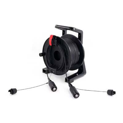 Carrete de Fibra Óptica Táctica FTTA con Conector de Haz Expandido AARC HXB11 HXB13 HXB15 SM 2 4 6 8 Fibras Canales Núcleos 10-300M