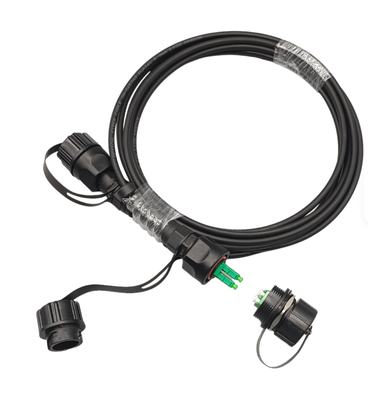 Cable de conexión de fibra blindado e impermeable para exteriores FTTA ODVA LC a ODVA LC UPC APC de 5,0 mm