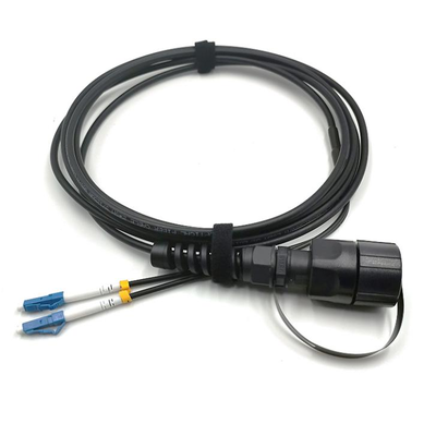 Cable de conexión de fibra blindado e impermeable para exteriores FTTA ODVA LC a DLC UPC APC de 5,0 mm